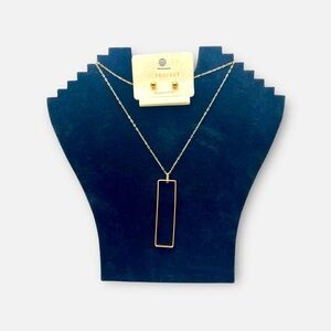 Y/Project Gold Necklace with Rectangular Pendant